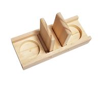 Jouet pour rongeurs et lapins en bois Duvoplus Sniffle `N Snack Puzzle Dan Beige 28x12x2,5 cm