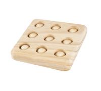 Jouet pour rongeurs et lapins en bois Duvoplus Sniffle `N Snack Puzzle Gus Beige 12,5x12,5x2,5 cm