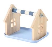 Jouet pour siège d'oiseau - Support de jeu multifonction en bois avec plateau, de ponçage durable, niveau d'équilibre | Station d'enrichissement pour se tenir debout, poncer les pattes