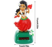 Jouet pour tableau de bord de voiture, figurine de danse hawaïenne solaire, poupée à tête branlante, figurine de danse, danseuse hawaïenne solaire