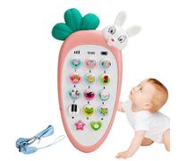 Jouet pour téléphone pour bébé - Jouets pour téléphone en Forme de Carotte pour bébé avec lumière et Son, Jouets pour la Dentition pour bébés, Silicone Doux et sûr pour à partir de 6 Mois