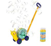 Jouet pour Tout-Petit de la Tondeuse à pelouse à Bulles avec lumière LED, Machine à Bulles de Jouet à Main extérieure à la Main résistante à l'automne pour Les Enfants