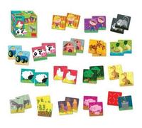 Jouet Premier Age - Memo Carré Ferme - GOULA - 53414 - 34 pièces de grande taille