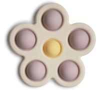 Jouet Presse Fleur Pour BébéAide À La MotricitéPlastique 100% Non Toxique,Sans BpaAccessoires Pour Jeunes EnfantsDurable & Haute QualitéSoft Lilac/Pale Daffodil/Ivory