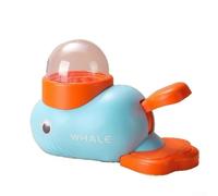 Jouet puzzle à alimentation lente, mangeoire interactive en forme de canard jaune, jouet à alimentation lente avec 3 couvercles réglables, base antidérapante, 21 x 13 x 10 cm (bleu)