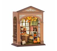 Jouet puzzle avec mini meubles de maison de poupée, kit de construction d'une maison de poupée miniature avec éclairage LED, cadeau d'anniversaire (période de récolte)