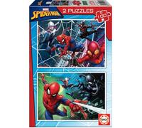 Educa - 2 Puzzles de 100 pièces per Enfant | Spiderman. Composé de Grandes pièces Parfaitement finies. Recommandé à partir de 4 Ans (18101)
