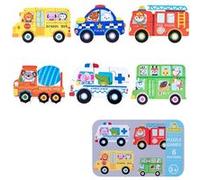 Jouet Puzzle en Bois pour Enfants Camion Montessori FONGWAN Cadeau pour Garçons Filles - Couleur G