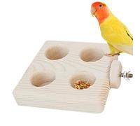 Jouet puzzle en bois pour perroquet - Mangeoire pour oiseaux - pour perchoirs dans une cage pour calopsitte, gris africain, ara, conure