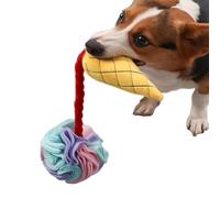 Jouet puzzle en forme de crème glacée pour chien, jouet couineur coloré, jouet en peluche portable pour chien, jouet sonore amusant sur le thème de la nourriture, facile à utiliser, portable pour la