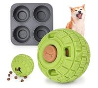 Jouet puzzle interactif pour chien - Balle distributrice de friandises à mâcher, plateau multifonction en silicone à 4 cavités | L'alimentation lente encourage des habitudes alimentaires saines, idéal