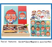 Jouet Puzzle Magnétique En Bois Pour Bébé, Boîte En Bois, Princesse, Véhicule, Planche À Dessin Pour Changer De Robe, Cadeau Éducatif