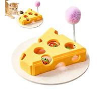 Jouet puzzle pour chat - Boîte d'enrichissement en forme de fromage, système de jeu de 30 cm avec friandise cachée, limage naturel des ongles, structure de texture, mécanisme d'engagement pour