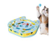 Jouet Puzzle Pour Chat Boîte Puzzle Enrichissante avec Grelots et Plumeau | d'Exercice pour Chat Pour Maison Salon Espace De Appartement Éducation Comportementale Temps Seul Après Repas