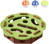 Jouet puzzle pour chat, labyrinthe interactif avec plateau tournant, pour soulager l'ennui des chatons et stimuler mentalement