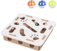 Jouet puzzle pour chat, labyrinthe interactif avec plateau tournant, pour soulager l'ennui des chatons et stimuler mentalement