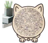 Jouet puzzle pour chat - Puzzle en bois de 135 pièces - Jeu de société éducatif - Ensemble d'apprentissage décoratif avec découpes précises - Activités de développement de compétences créatives pour