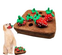 Jouet puzzle pour chien avec fraises - Jouet interactif S arm, jeu de mastication d'enrichissement pour mâcheurs agressifs, 12 jeux d'alimentation avec fraises | Cadeau d'estimation