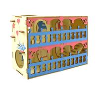 Jouet puzzle pour hamster et hamster - Tube en bois - Cage à balançoire - Jouets interactifs à mâcher pour les dents de hamster - Nourriture - Cochons - Bâtons d'écureuil - Granulés