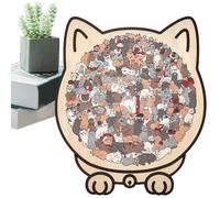 Jouet Puzzle Représentant Un Chat - Jeux De Société Éducatifs De 135 Pièces,Puzzles en Bois De Décoration pour Adultes | pour Tout-Petits Garçons Filles Et D'Âge