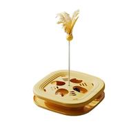 Jouet puzzle stimulant pour chat - Base antidérapante, 26 x 26 x 34 cm, jeu labyrinthe jaune, PP + fil d'acier | piste de balle interactive pour jeu de balle et enrichissement du cerveau pour chaton