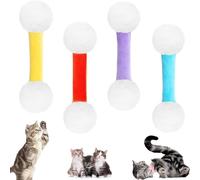 Jouet Q-Tip for Chat, Coton-Tige Géant, Bâtonnets Interactifs for Chat, Lot De 4/6 Jouets for Chat, Doux, Herbe À Chat, Cadeau for Les Amoureux des Chats, Jouet De Dentition Robuste À Mâcher(4pcs d)
