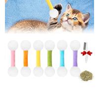 Jouet Q-Tip Géant pour Chat, Peluche Douce avec Herbe à Chat, Bâtonnets Interactifs en Forme Q-Tip, pour Les Amoureux des Chats, Jouet D'intérieur Fait Main, Robuste et Amusant(6Pcs)