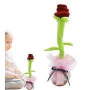Jouet qui parle dansant, jouet dansant | Migle de chant de rose chantant les fleurs | Activités d'apprentissage des tout-petits éducatives drôles, jouet musical de rose électrique, charge USB pour les