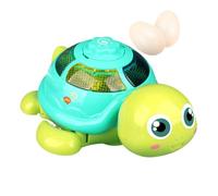 Jouet rampant de tortue - Jouets de marche de ponte d'oeufs de bande dessinée de lumière LED, jouet cognitif rampant de tortue animal interactif brillant coloré