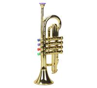 Jouet réaliste en corne de trompette - Instrument de musique jouable en quatre couleurs pour - Équipement de musique de jeu de rôle et outil pédagogique - Pour la famille, l'école et les