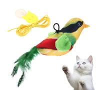 Jouet réaliste pour chat - Jouet en peluche interactif avec alignement du corps, accessoire en peluche pour oiseau avec coussin de chaise automobile, animal en peluche, accessoire animal pour la