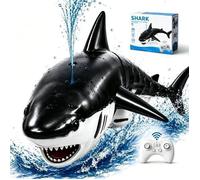 Jouet requin télécommandé RC 2,4 GHz avec LED - Requin radiocommandé pour enfant - Cadeau anniversaire dès 3 ans