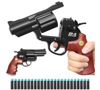 Jouet Revolver en Plastique Pistolet Jouet avec 24 Billes en Plastique Jouet Amusant