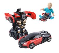Jouet Robot Déformée - Voiture Télécommandée Robot, Voiture Jouet Transformable Garçon, Figurine Ŕobot 2 En 1 Avec Inertie | Transformation Par Bouton Et Collision - Ĵouet Éducatif Et Ornement Décora