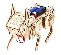 Jouet robot interactif en bois pour chien, modèle de chien robot pour, construisez votre propre machine à 4 pattes avec voix, jouet d ' apprentissage