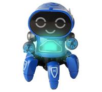 Jouet robot pieuvre - Robot musical de 7 pouces | Jouet avec capteur ABS - Lumières rythmiques LED clignotantes Jeu interactif sûr et amical avec les doigts Cadeau de Noël pour Poulpe