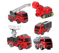 Jouet robotique - Appuyez sur les véhicules de transformation et de transformation | Figure d'action de conversion du robot | Jouet de voiture de robot | Robot combiné 5-en-1 démonter les figures d'ac