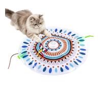 Jouet rond interactif pour chat, rechargeable au toucher avec queue | Parfait pour les chats d'intérieur et les chatons. Lutte contre l'ennui avec des jeux interactifs. Activation tactile pour