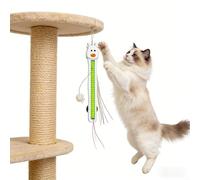 Jouet rotatif automatique pour chat en corde volante - Vitesse réglable pour un exercice variable, pliable pour un rangement et une portabilité faciles, assemblage rapide