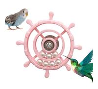 Jouet rotatif pour activités pour animaux de compagnie : disque rotatif doux, matériau sûr à mâcher, structure compacte et installation sans outils | Enrichissement aviaire, plaisir ani