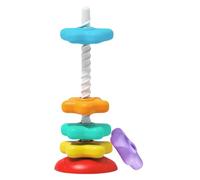 Jouet Rotatif pour Bébé Arc-en-Ciels Empilable, Pyramide pour Bébé Jouet À Empiler, Jouets Empilables pour Tout-Petits, Jeux Montessoris Tour D'empilage Rotative Anneaux De Couleurs À Empiler