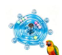 Jouet rotatif pour perroquet, hochet interactif pour soulager l'ennui, jouet de recherche pour perruches, perruches, calopsittes, conures, petits et moyens oiseaux (bleu)