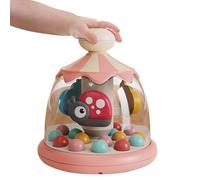 Jouet rotatif - Trompes | Jouet de carrousel de presse pour | Jouets rotatifs colorés à pousser et à carrousel | Apprentissage et développement interactifs avec jouet sonore