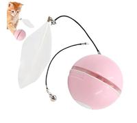 Jouet roulant pour chat, balle intelligente pour chat,Boule de jouets pour chat intelligente à lumière LED | Jouet interactif pour chat, sonnant Rechargeable par USB, boule mobile automatique à roulem