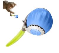 Jouet roulant pour chat : boule agile pour chatons avec queue, batterie intégrée de cent cinquante milliampères heures plus port de charge de type C, accessoire actif de petit mouvement et pour