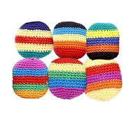 Jouet Sac Footbag Crocheté À La Main - Pack De 6 Sacs De Lancer Multicolores,Modèle En Tricot | Jeu De Plein Air, Activité Extérieure Pour Débutants En Maternelle Et Le Jeu Familial De Jardin Pelouse