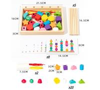 Jouet Scientifique Montessori En Bois Pour Enfants,Nuit De Construction Géométrique,Ressources D'apprentissage,Sécurité,Bébé,Tout-Petits - Type Building Block Set