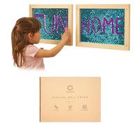 Jouet sensoriel anti-stress pour enfants atteints d'autisme et de TDAH - Tableau sensoriel à paillettes rabattables pour autistes - Tapis mural sensoriel en tissu à paillettes