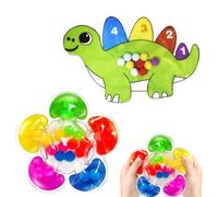 Jouet Sensoriel Anti Stress pour Enfants, Jouets Sensoriels de Tri des Couleurs, Jouets Éducatifs de Correspondance des Couleurs, pour Les Enfants D'Âge Préscolaire - Dinosaure