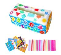 Jouet sensoriel boîte à mouchoirs, Jeu pour les nourrissons et les tout-petits, Jouet de bébés de boîte de tissu magique, jouet d'apprentissage pour 0-36 mois, jouet de développement, jouets éducatifs